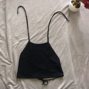 Black Halter Crop Top